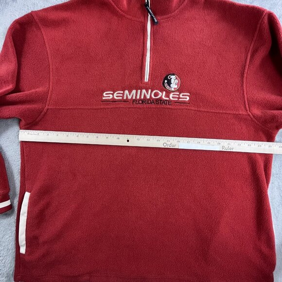 Florida State Seminoles Jacket Mens XL NCAA Football Fleece Quarter Zip Pullover - Picture 4 of 11